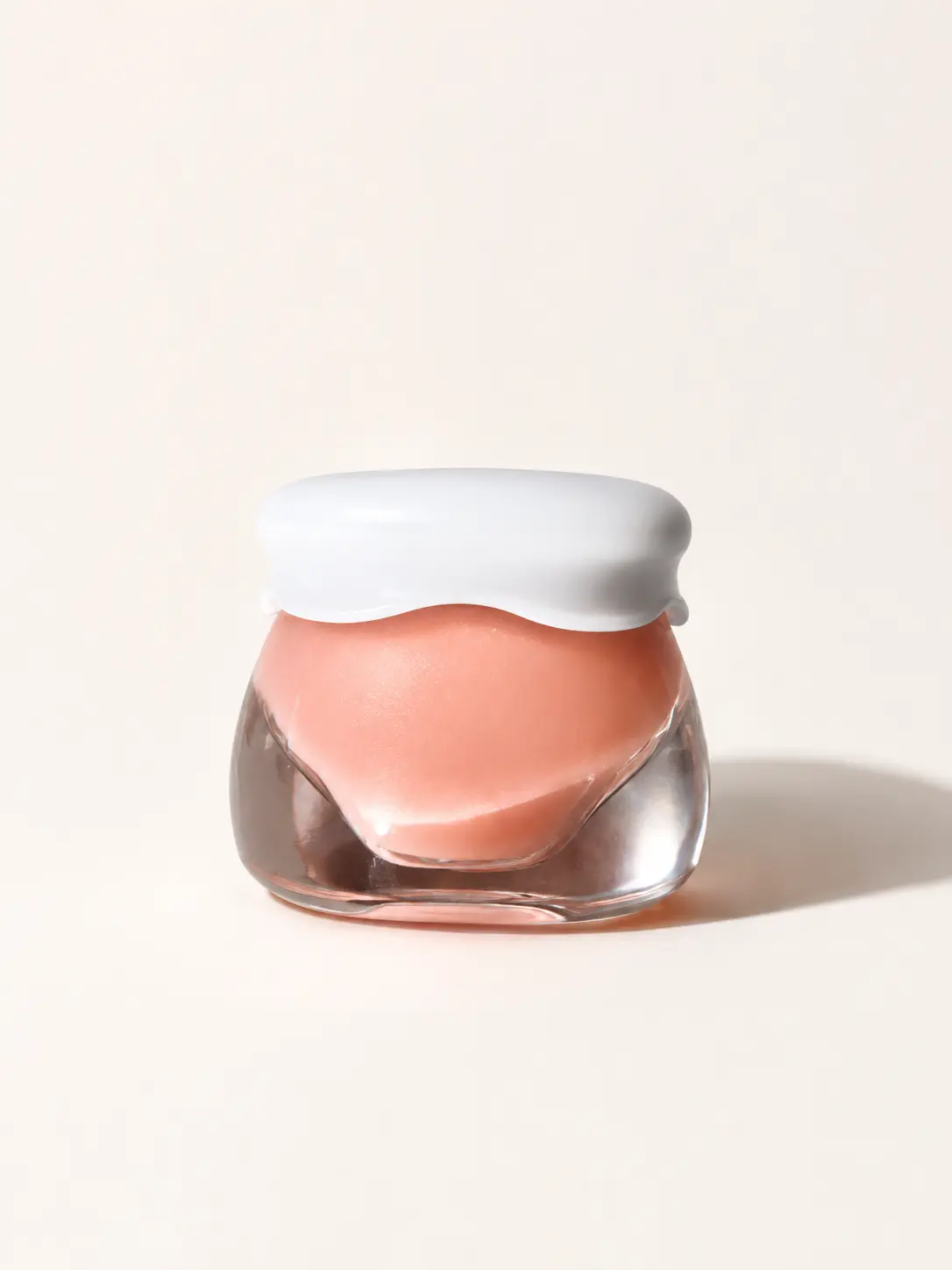 ButtahJam™ Whipped Lip Butter in Guava, soft pink whipped lip butter in clear jar.